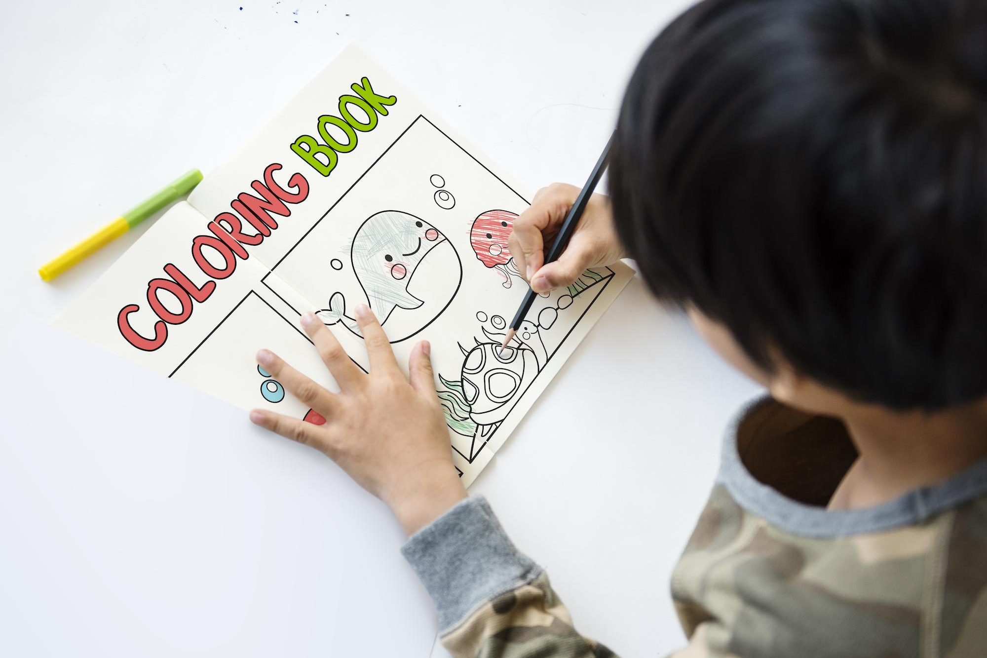 Coloring Book Education Talent Concept